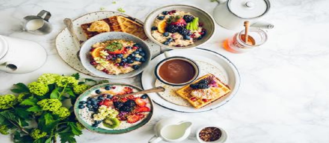 Table with healthy & testy food